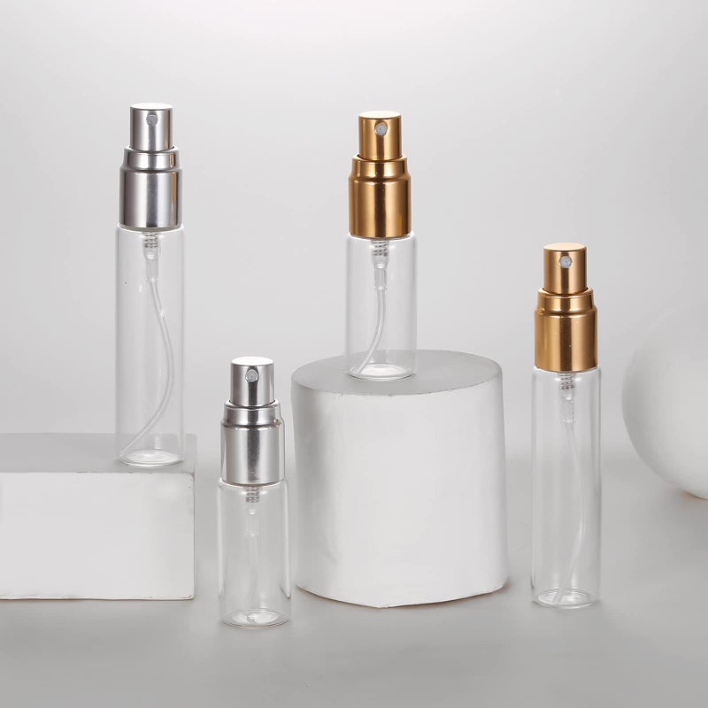 ZbFwmx 20 Pack Set 10ML Protable Refill Bulk Atomizer Spray Travel Perfume Bottle Hydrating Empty Bottle (Silver Caps) - Image 3